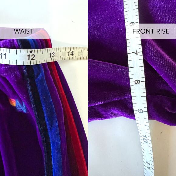 AVIATOR NATION 5 Stripe Velour Velvet Sweatpants in Purple Size S - Picture 13 of 14